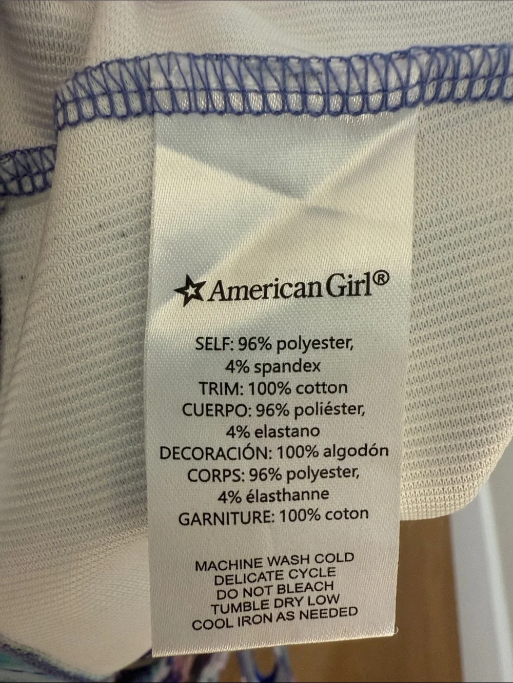 American Girl Purple Floral Panel Dress size 16